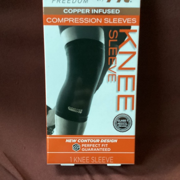 The Original Copper Fit Freedom Copper Infused Compression Knee Sleeve Size XL - Picture 3 of 5